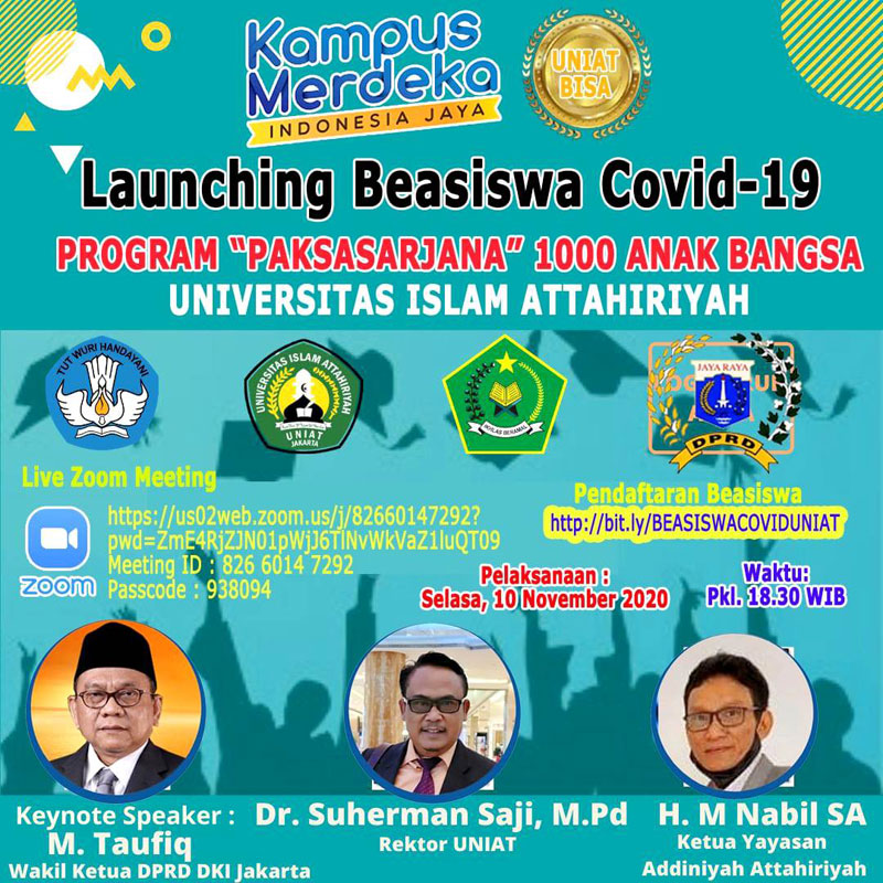 Universitas Attahiriyah Launching Beasiswa Covid-19 – PewartaPos.com